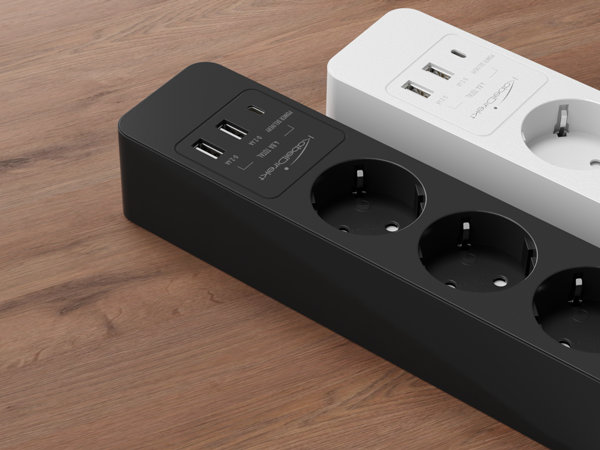 VIELSEITIGE HELFER: MEHRFACHSTECKDOSEN MIT USB