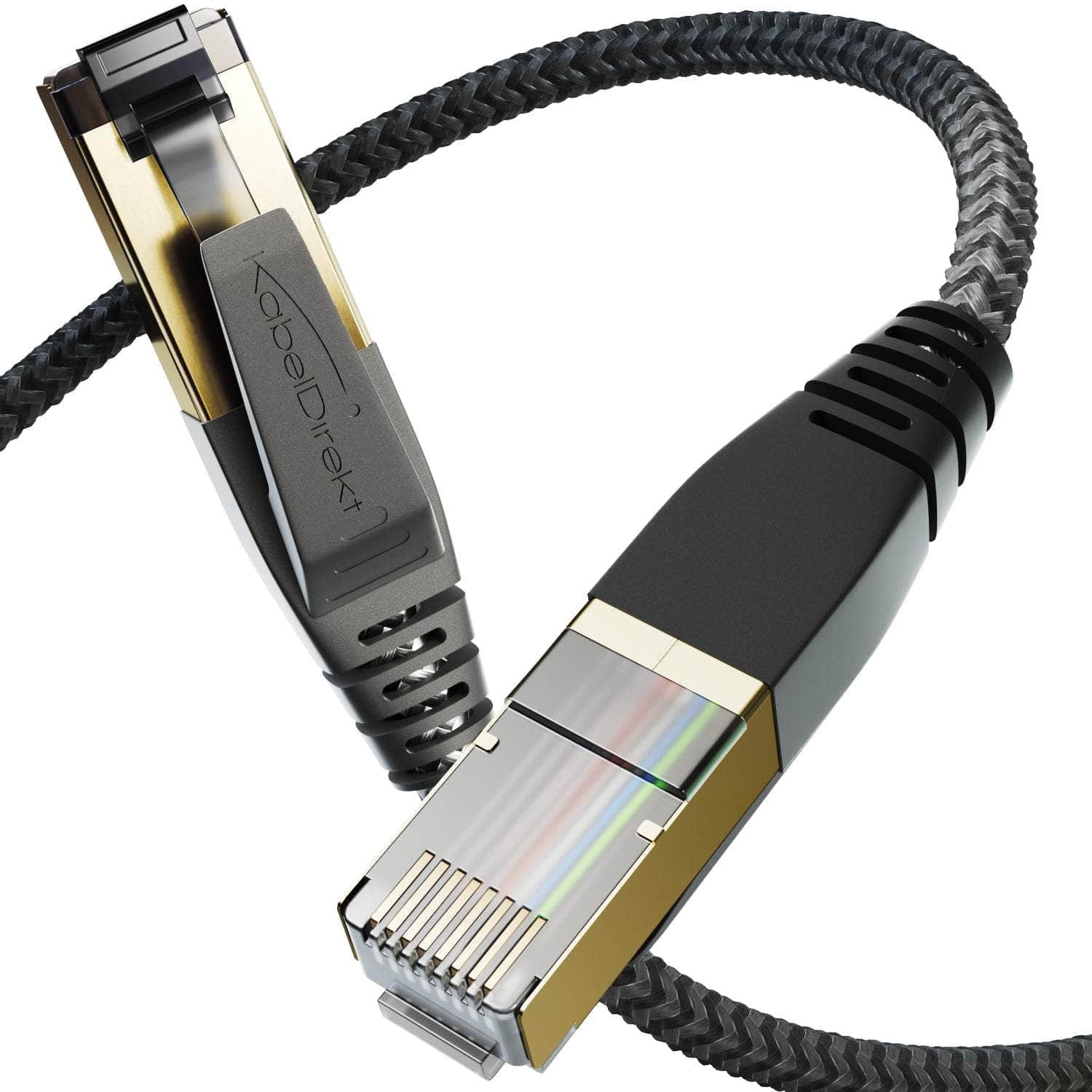Cat 8 Ethernet cable - 40 gigabit per second patch & network cable, br –  KabelDirekt