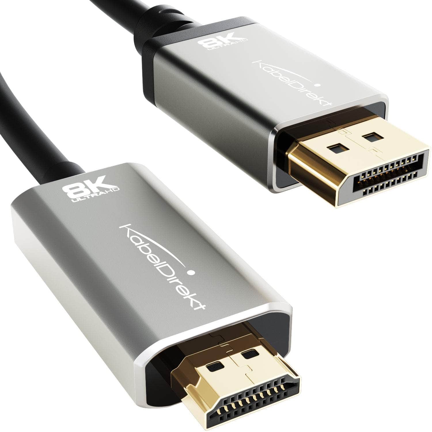DisplayPort 1.4 to HDMI 2.1 adapter cable - 1.8m - 8K/60Hz – KabelDirekt