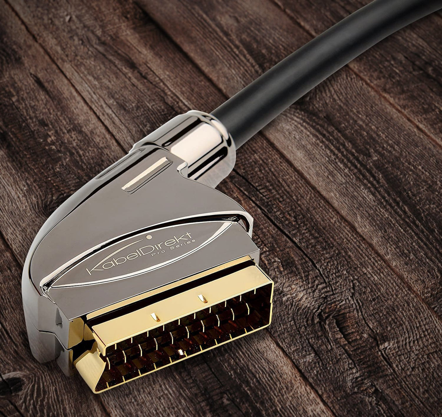 SCART cable – black, golden contacts