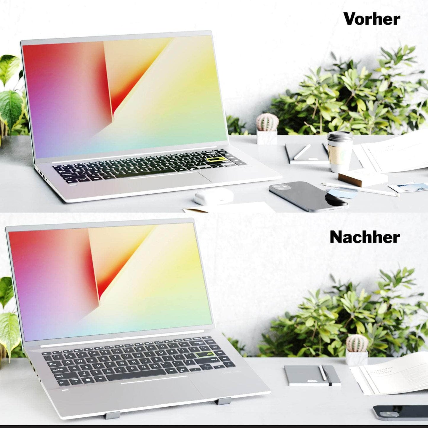 KD Essentials – Laptop-Ständer aus Bambus und Metall