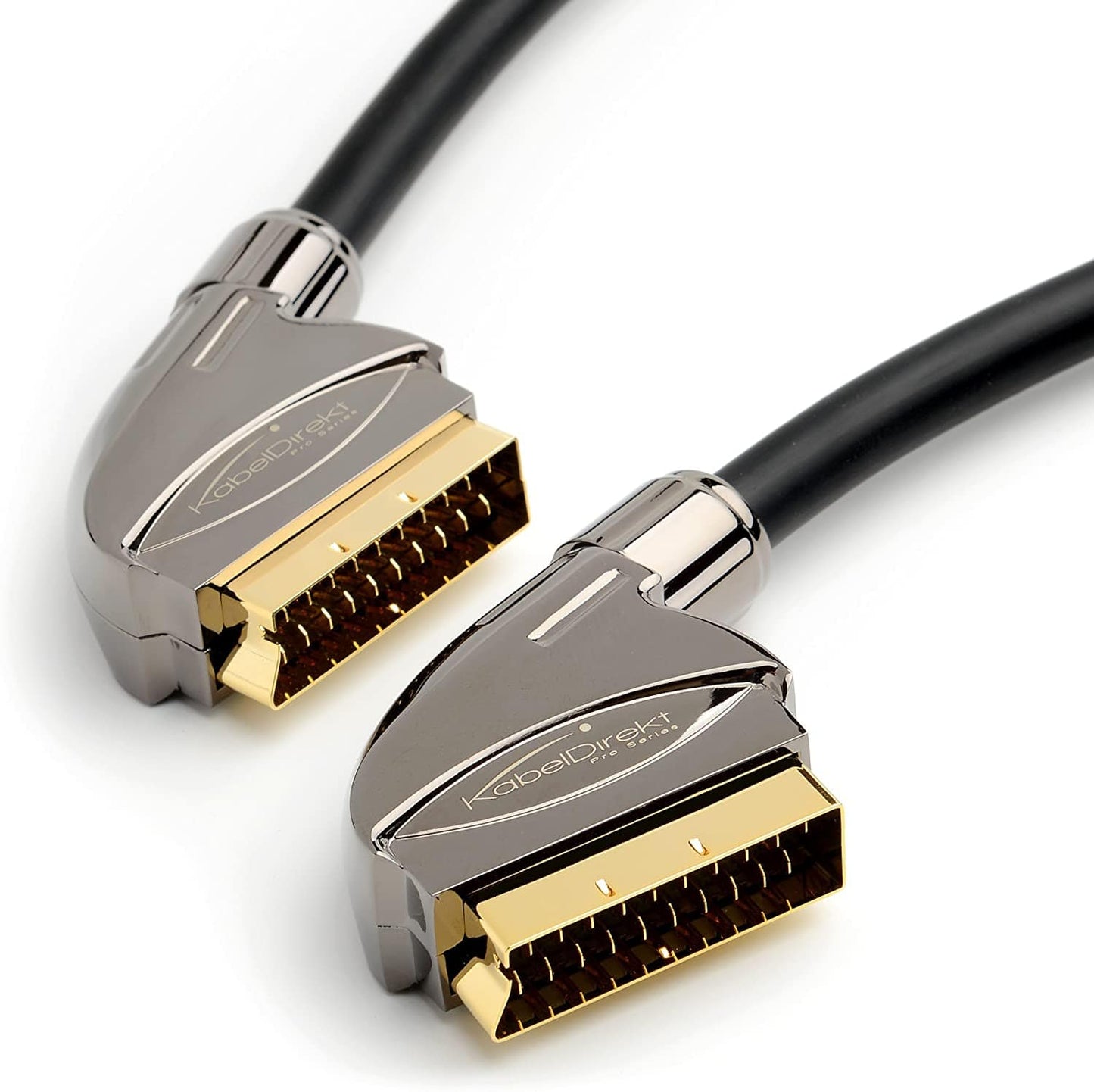 SCART cable – black, golden contacts