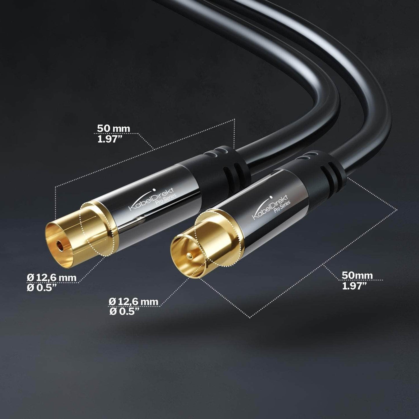 Antennenkabel – Koax Stecker > Koax Kupplung