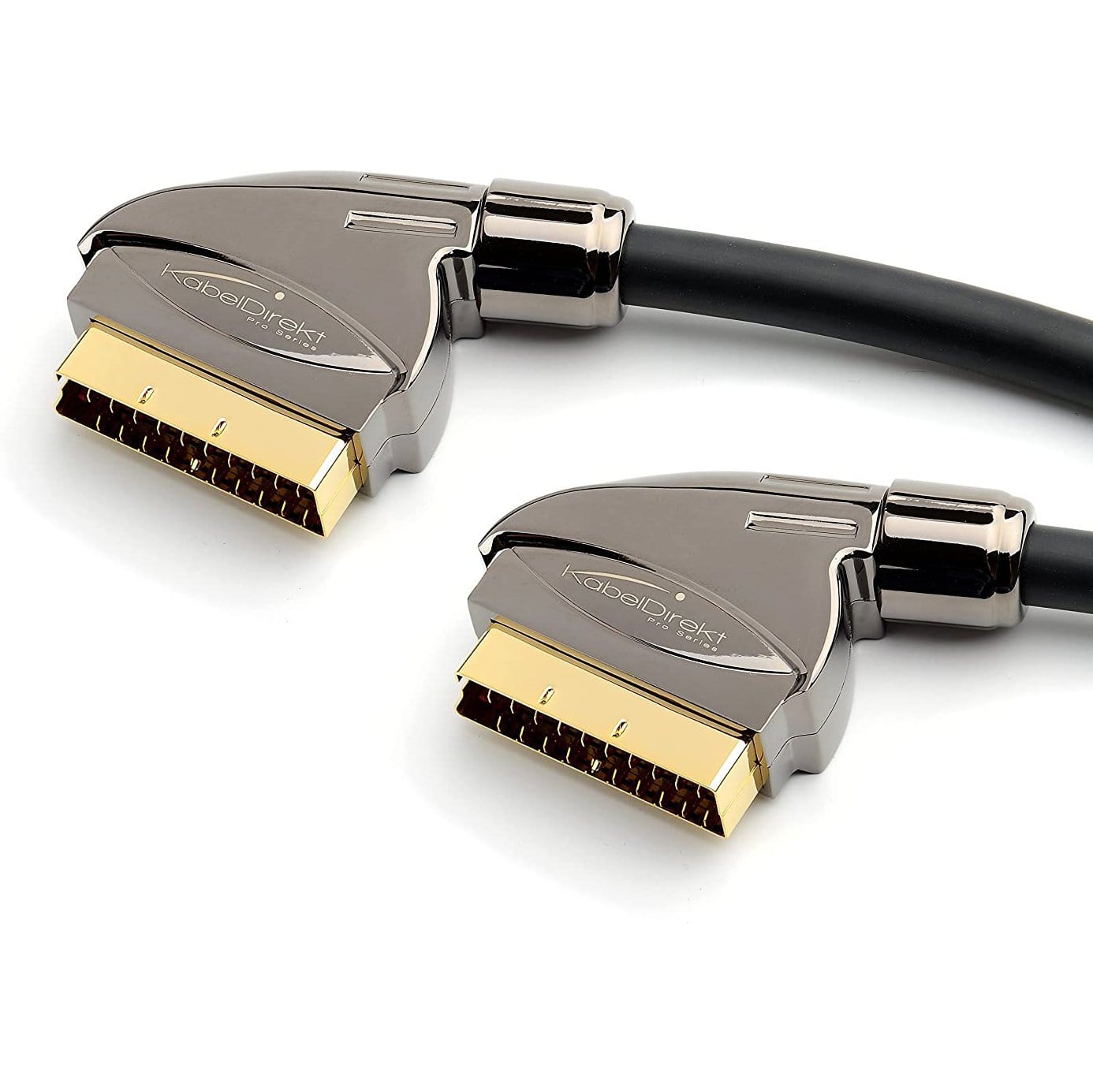 SCART cable – black, golden contacts