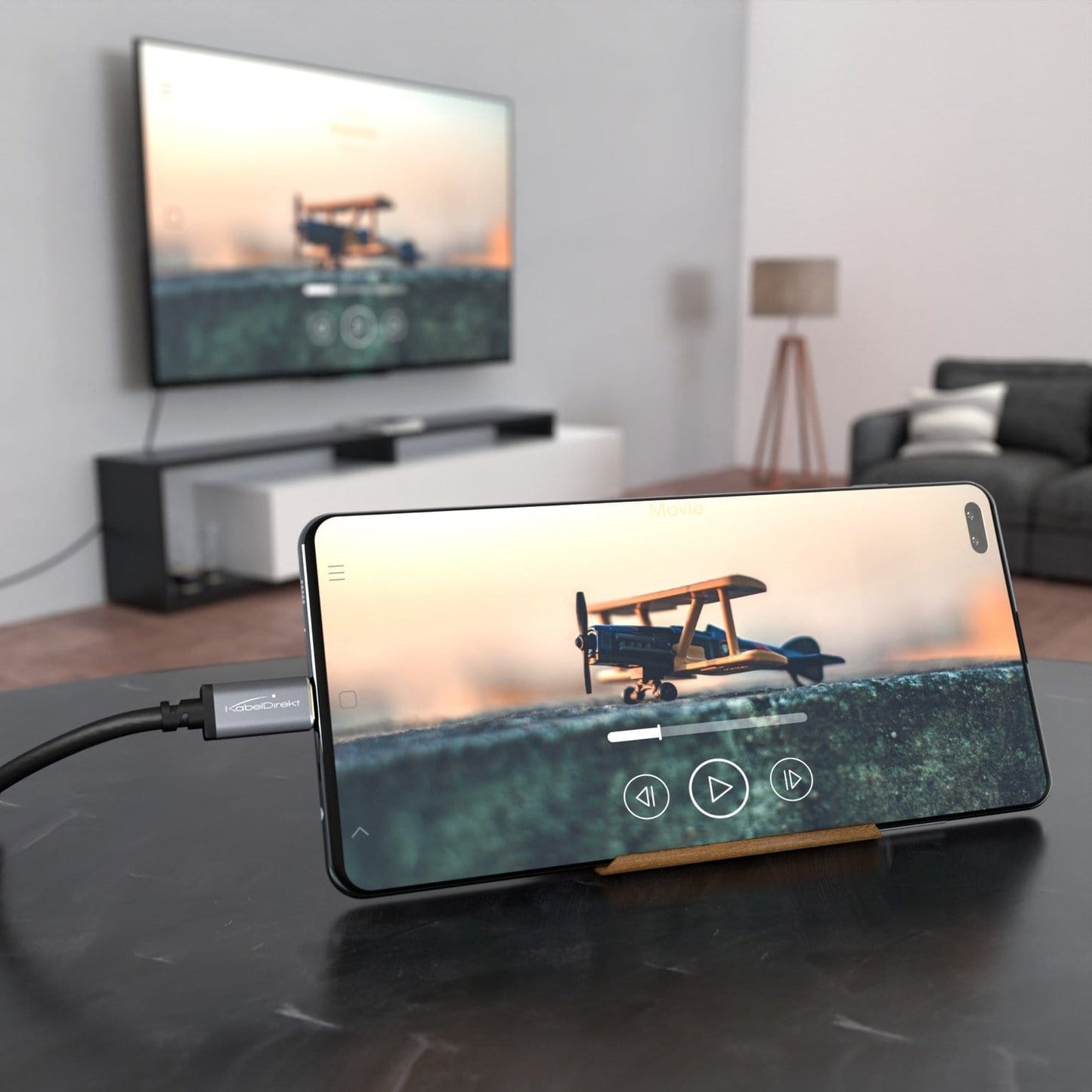 USB-C- auf HDMI-Adapterkabel mit Metallsteckern – 2 m – für 4K/60 Hz