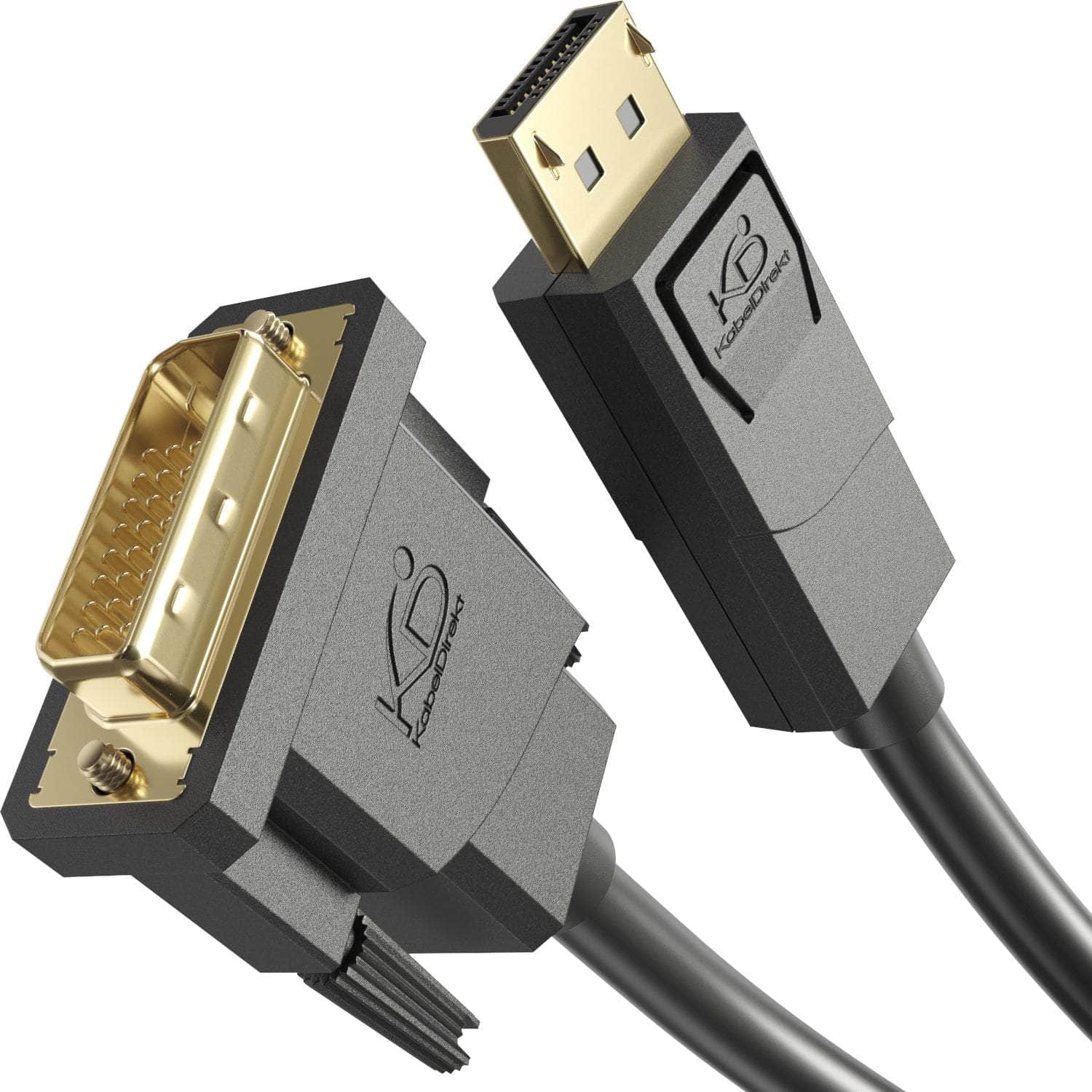 DisplayPort DVI adapter cable (plug/plug) - 2m – KabelDirekt