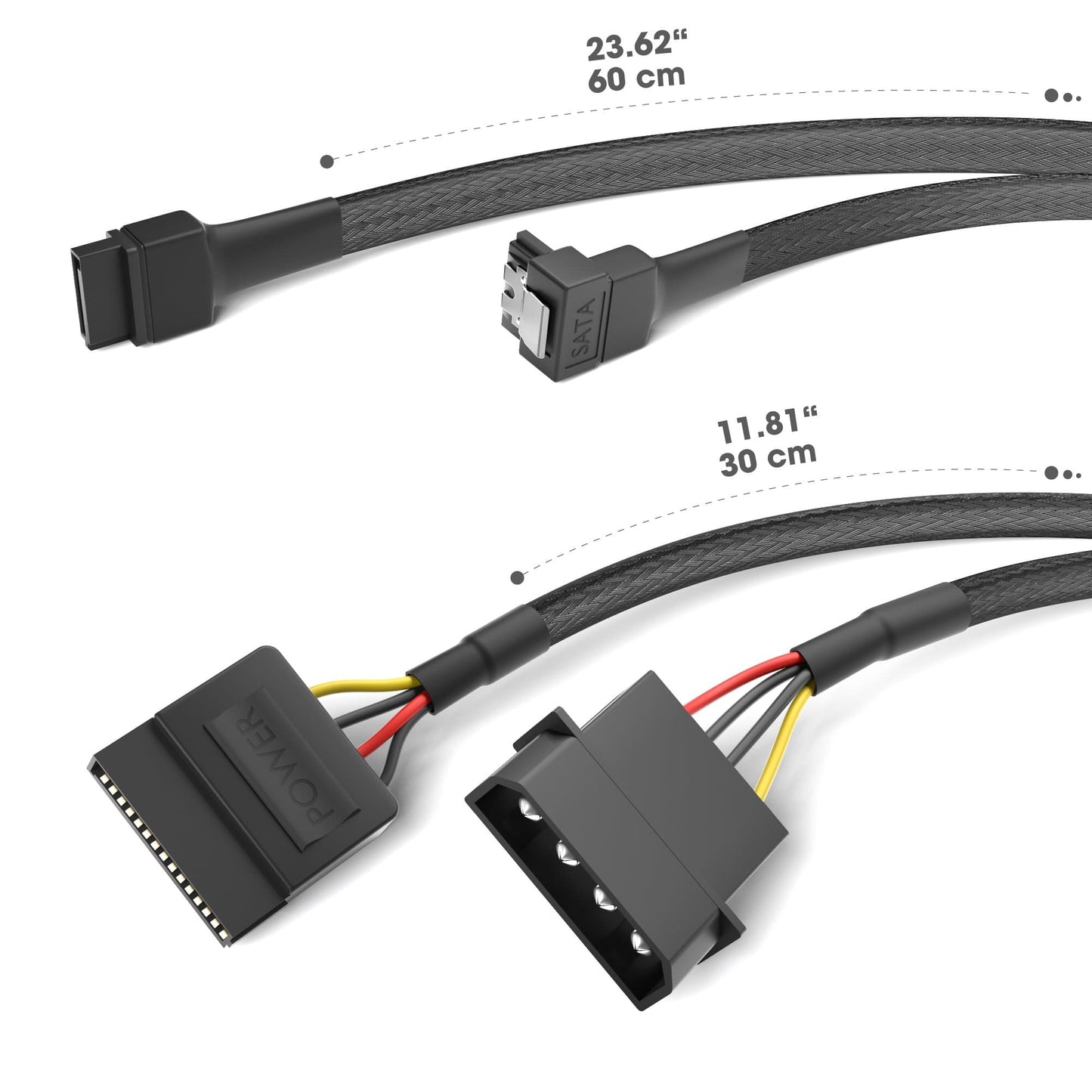 PC Kabel – Molex Verlängerungskabel, Molex Y-Stromkabel, SATA-Adapter