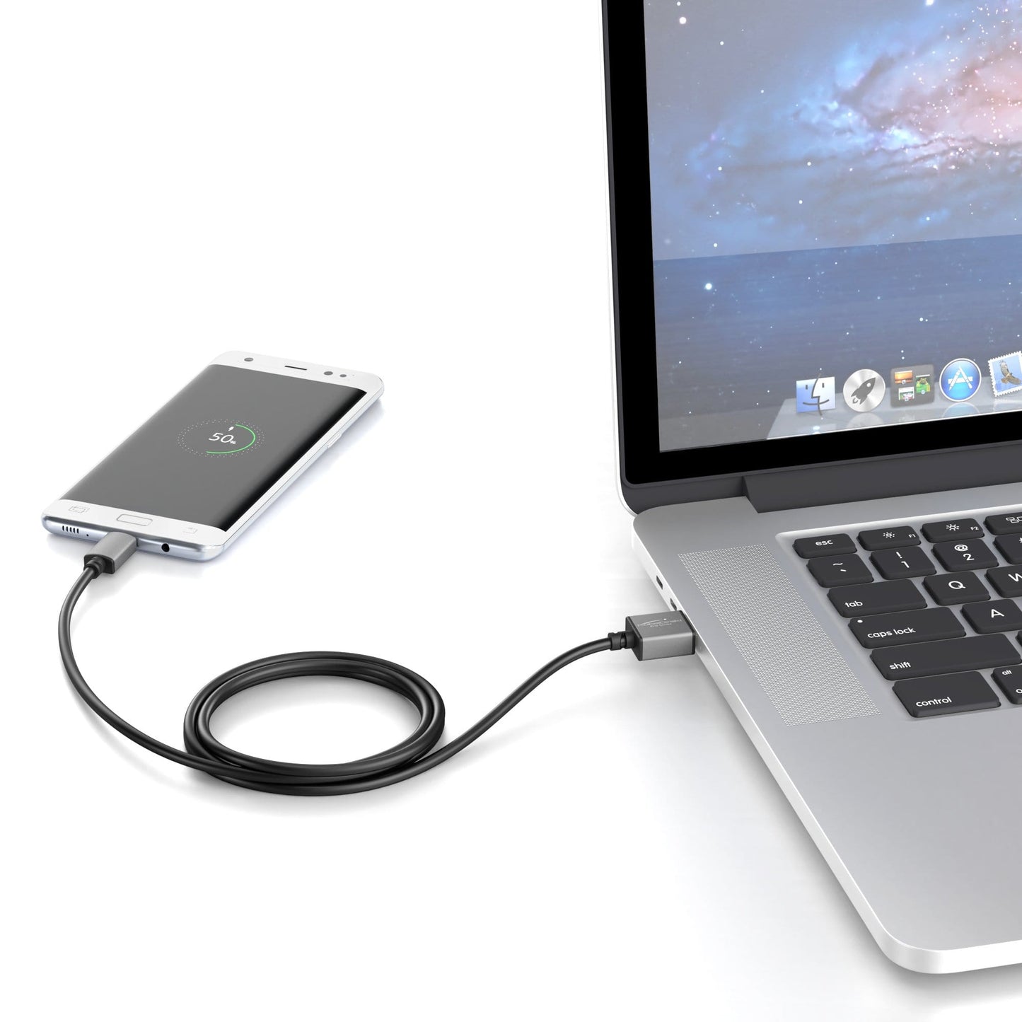 Micro-USB-Kabel, USB 2.0, grau