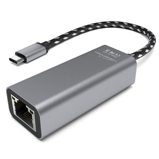 USB-C Ethernet Adapter – Zum Anschließen von Netzwerkkabeln an Geräte mit USB-C Anschluss, 1 Gbit/s