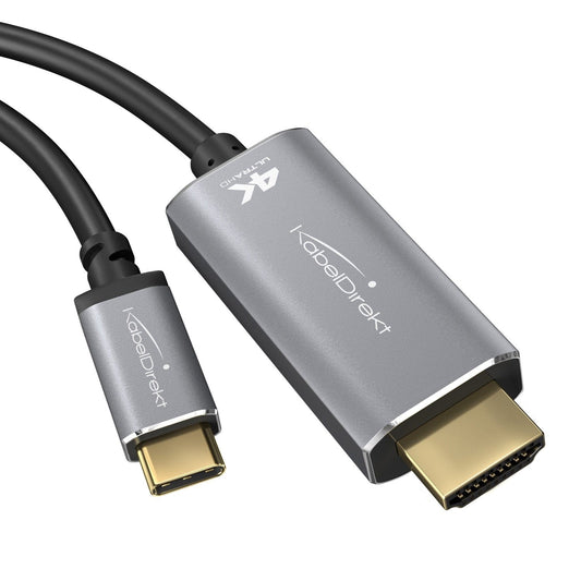 USB-C- auf HDMI-Adapterkabel mit Metallsteckern – 2 m – für 4K/60 Hz