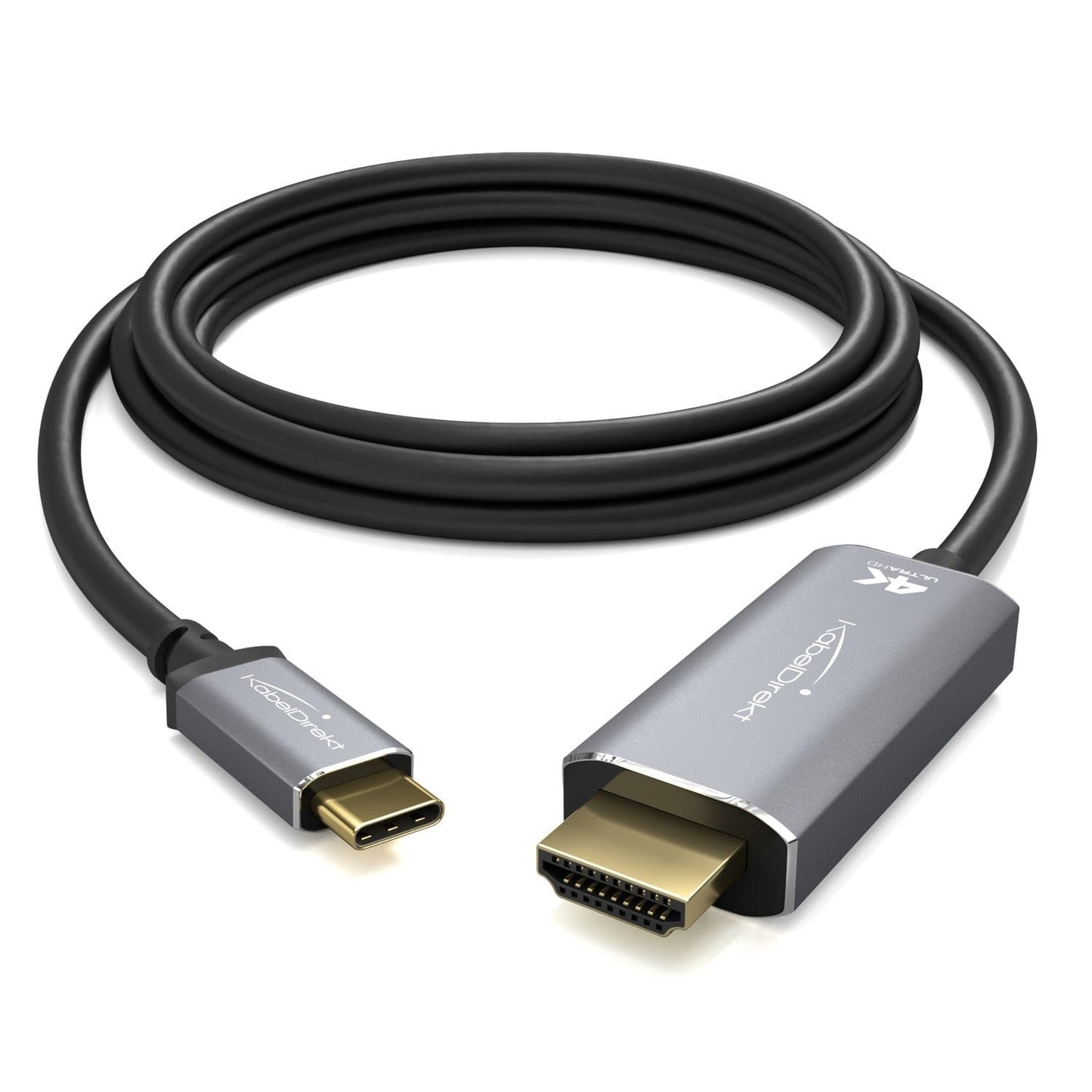 USB-C- auf HDMI-Adapterkabel mit Metallsteckern – 2 m – für 4K/60 Hz
