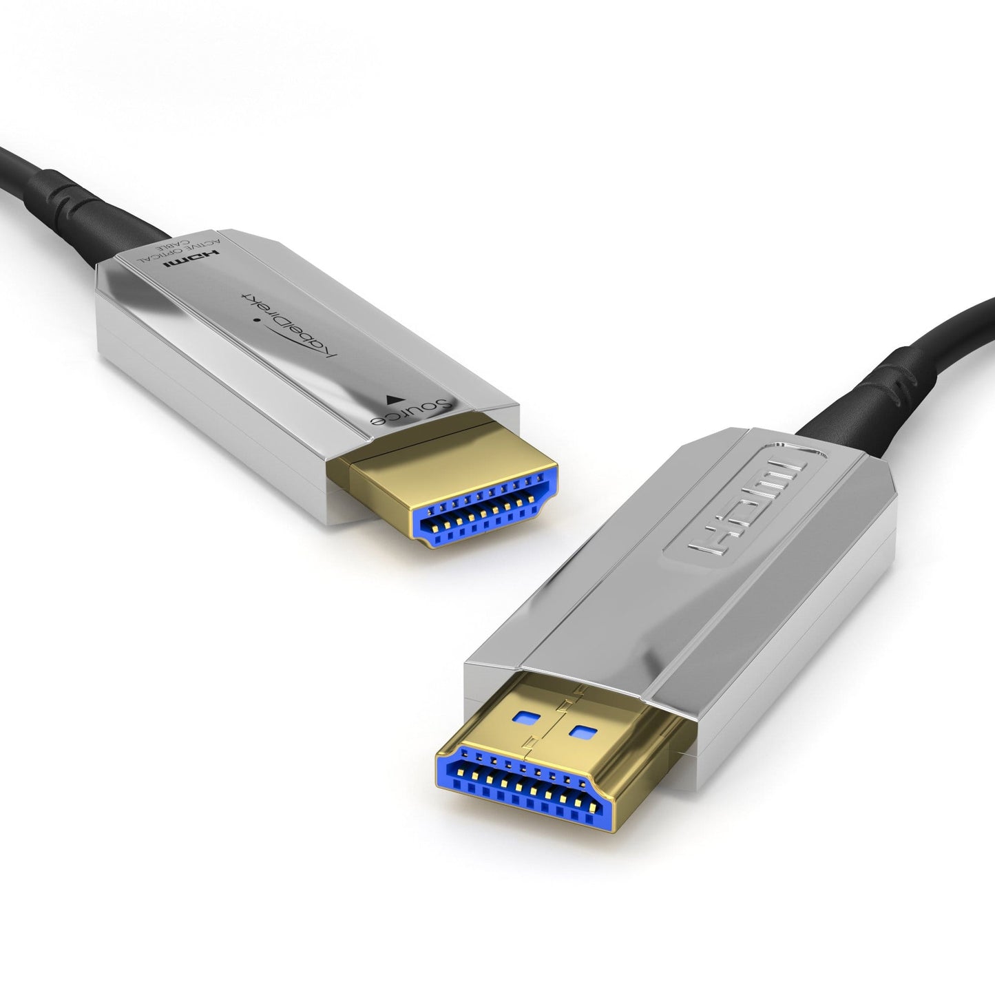 4K optisches High Speed HDMI 2.0 Kabel – 4K@60Hz, silber/schwarz, Lichtleiterkabel