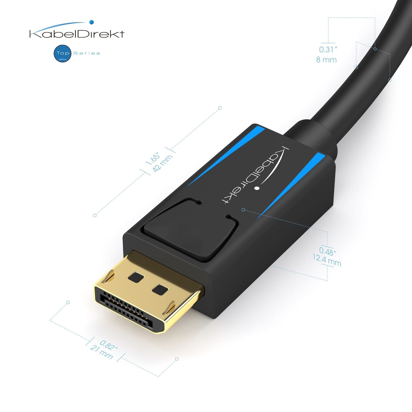 8K DisplayPort cable version 1.4 (supports 8K 60Hz, 4K 120Hz, HBR3, DSC, HDR10, DP8K)