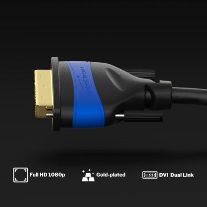 DVI Cable - DVI-D 24+1, Dual-Link, 1080p Full HD, 3D 