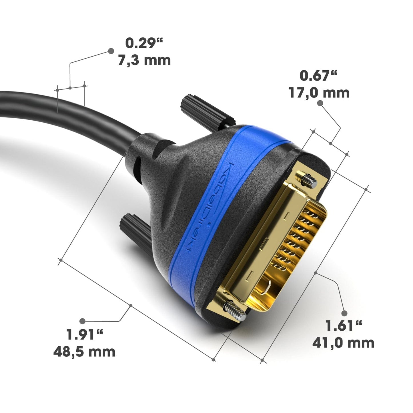 DVI Cable - DVI-D 24+1, Dual-Link, 1080p Full HD, 3D 