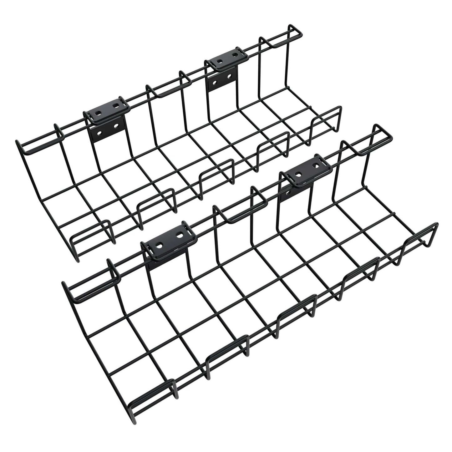 KD Essentials – Kabelkorb aus Metall, Größe M, schraubbar, 2er Set – Kabelhalterung & Kabelwanne