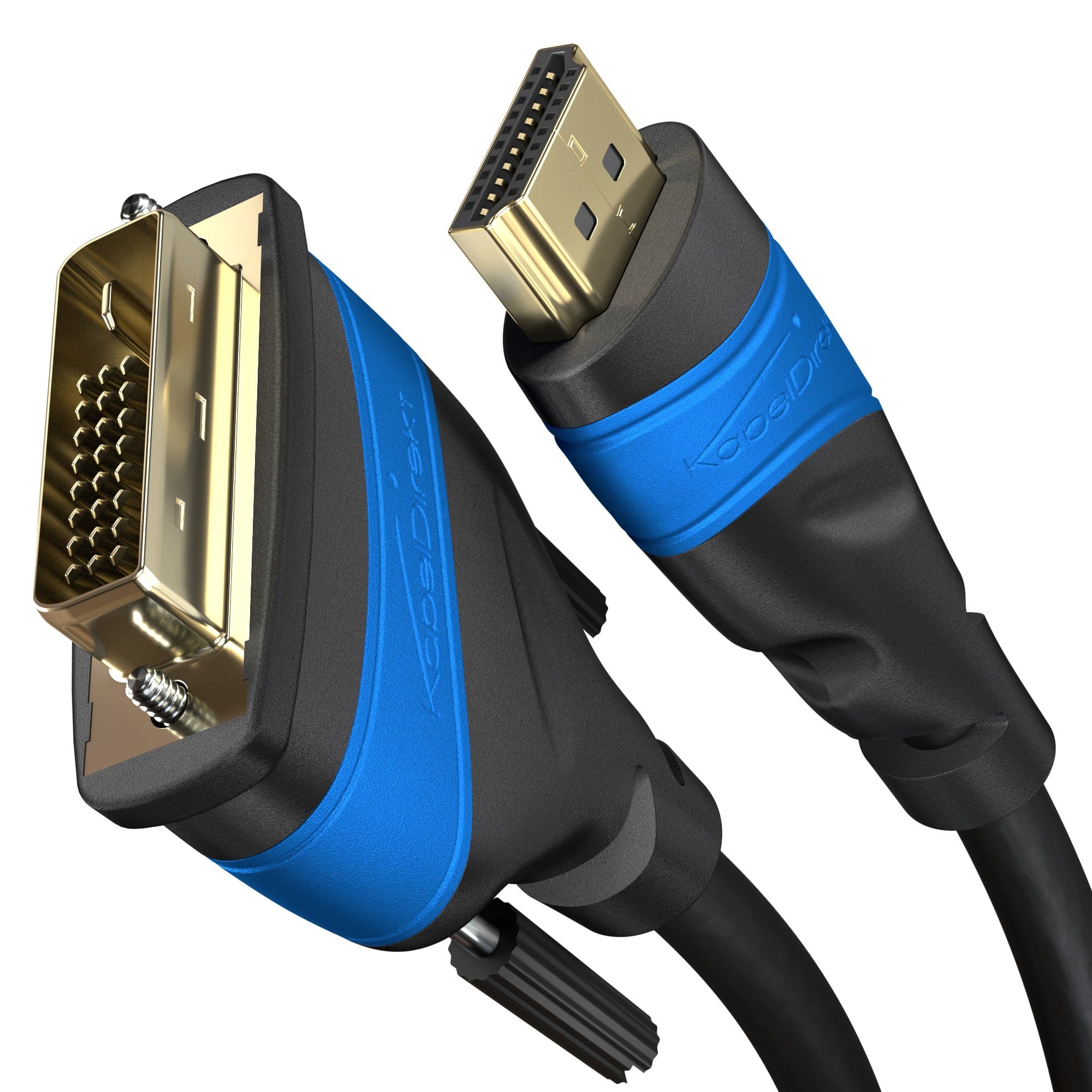 petulance tryk Levere HDMI-DVI adapter cable – bi-directional, DVI-D 24+1/High Speed HDMI –  KabelDirekt