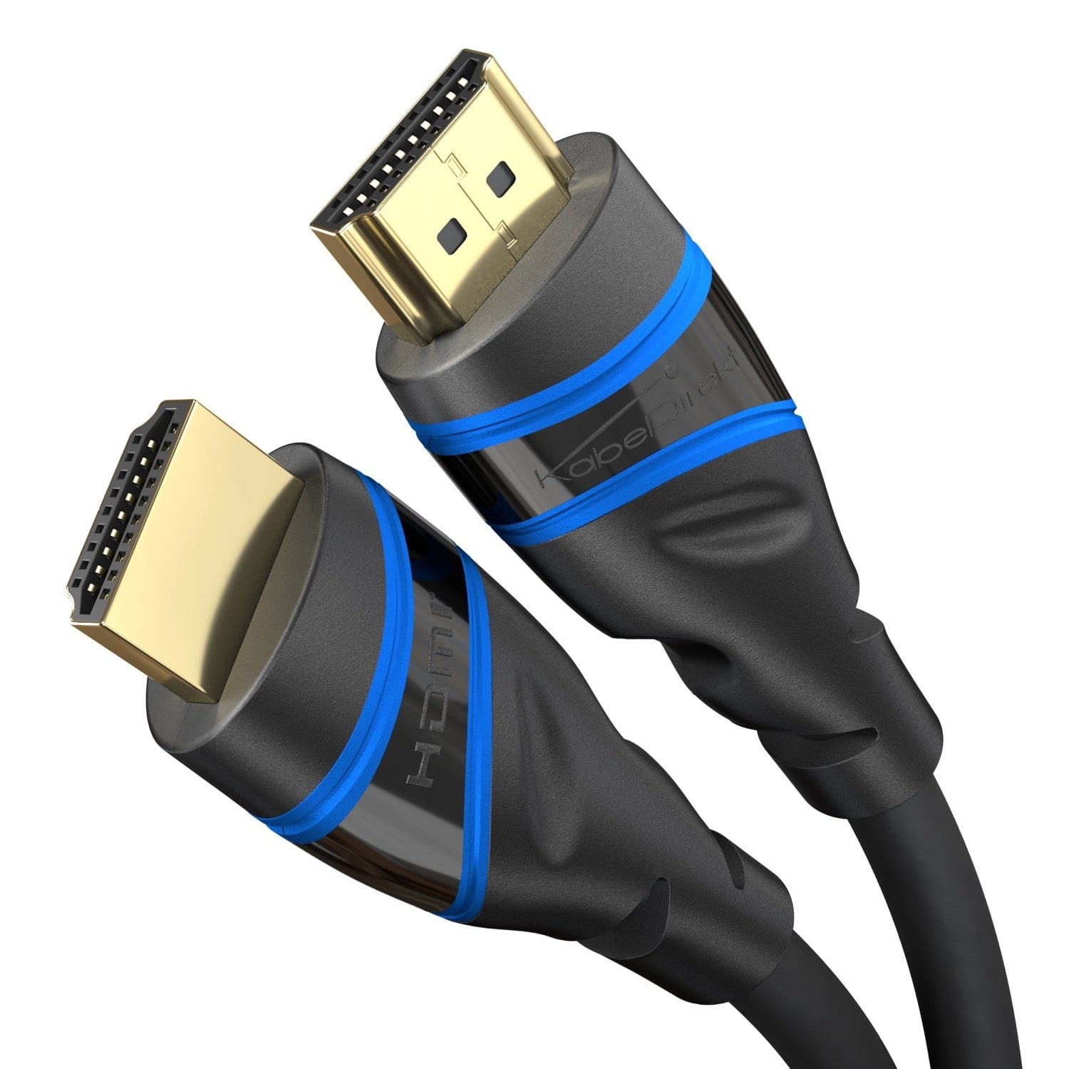 8K Ultra High Speed HDMI 2.1 Kabel – 48G, 8K@60Hz, offiziell getestet und  lizenziert, schwarz/blau