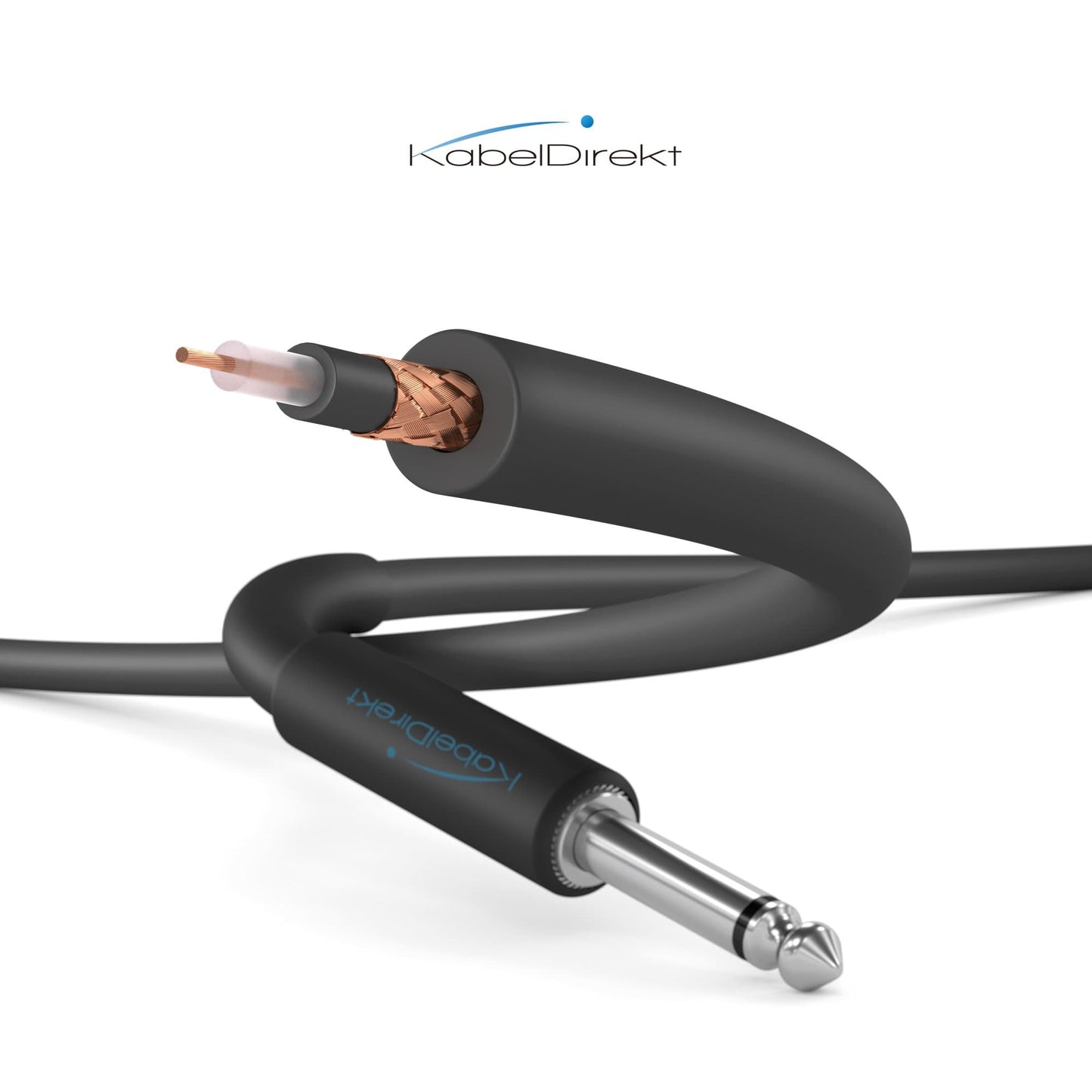 6,3mm Instrumentenkabel / Gitarrenkabel - Audio Kabel für den Anschluss von E-Gitarre an einen Verstärker