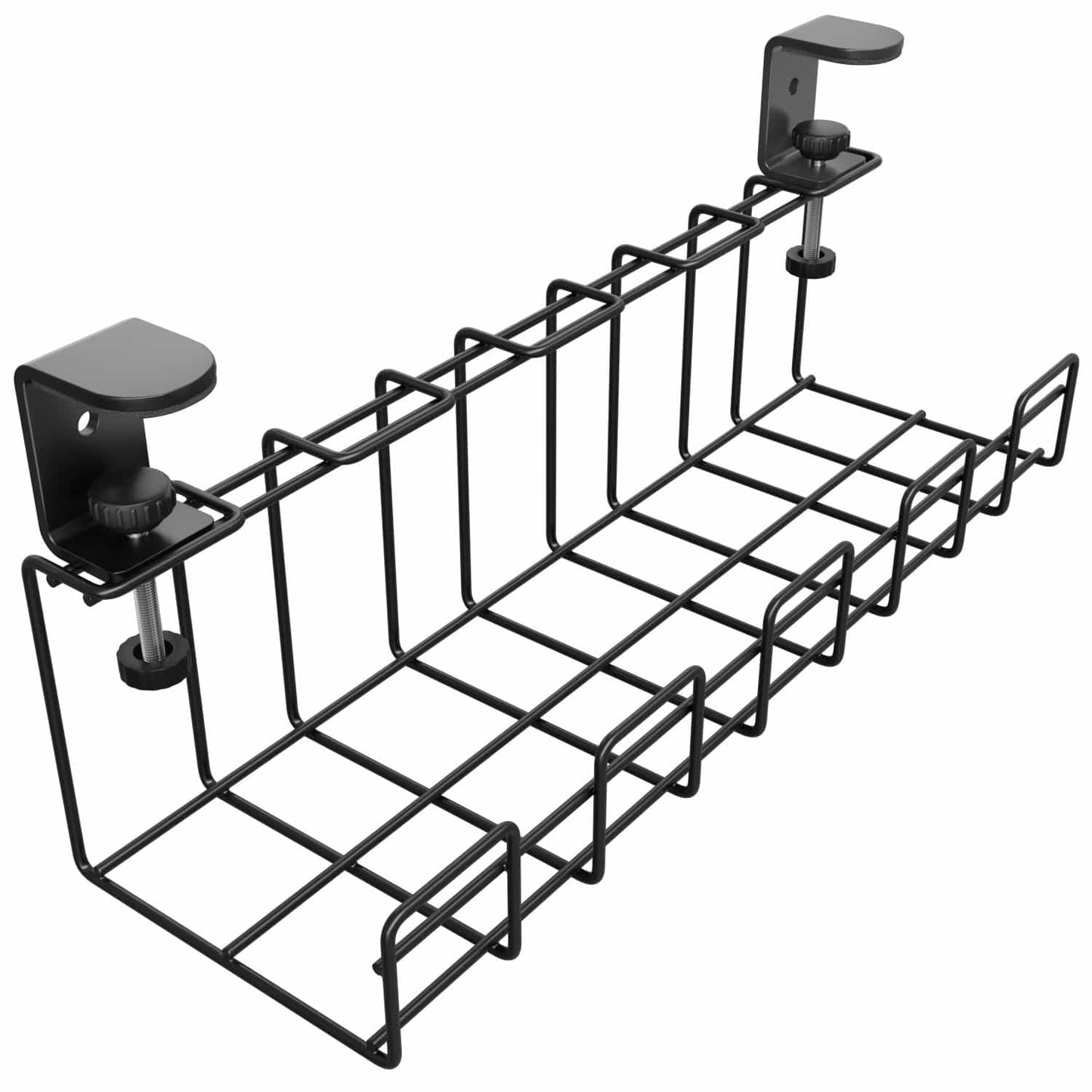 KD Essentials – Kabelkorb aus Metall, 1er/2er-Pack – Kabelhalterung & Kabelkanal & Kabelwanne, klemmbar