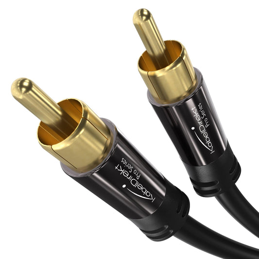 Subwoofer-Kabel, 1 Cinch zu 1 Cinch Koax Audiokabel, RCA-Stecker, Audiosignal (analog/digital), 75 Ohm