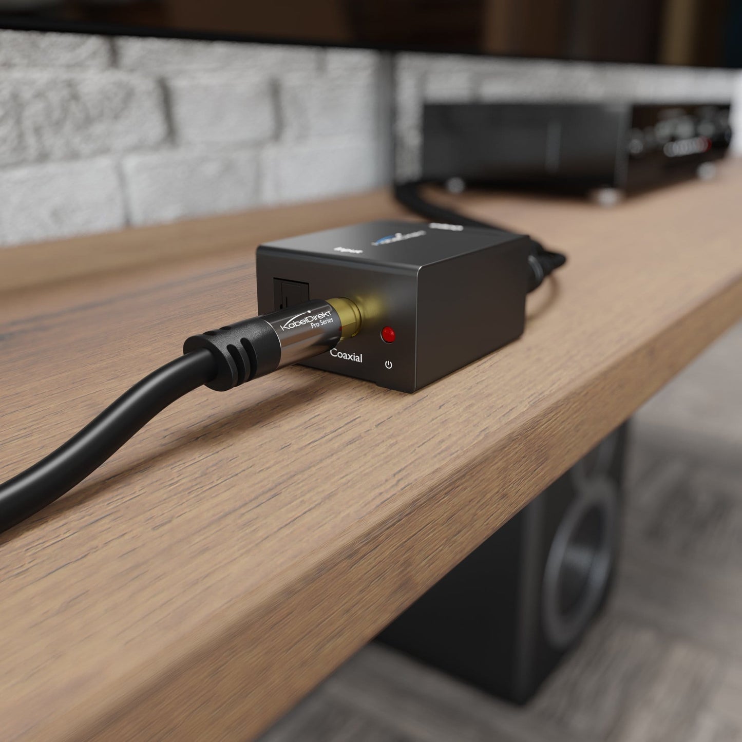 Subwoofer-Kabel, 1 Cinch zu 1 Cinch Koax Audiokabel, RCA-Stecker, Audiosignal (analog/digital), 75 Ohm