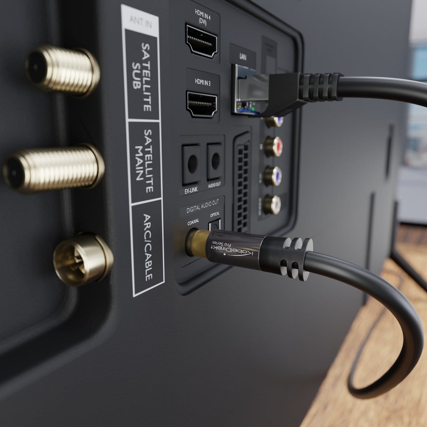 Subwoofer-Kabel, 1 Cinch zu 1 Cinch Koax Audiokabel, RCA-Stecker, Audiosignal (analog/digital), 75 Ohm