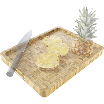 Bamboo chopping board – solid wood breakfast board made of FSC-certified bamboo, size XL, by KD Essentials