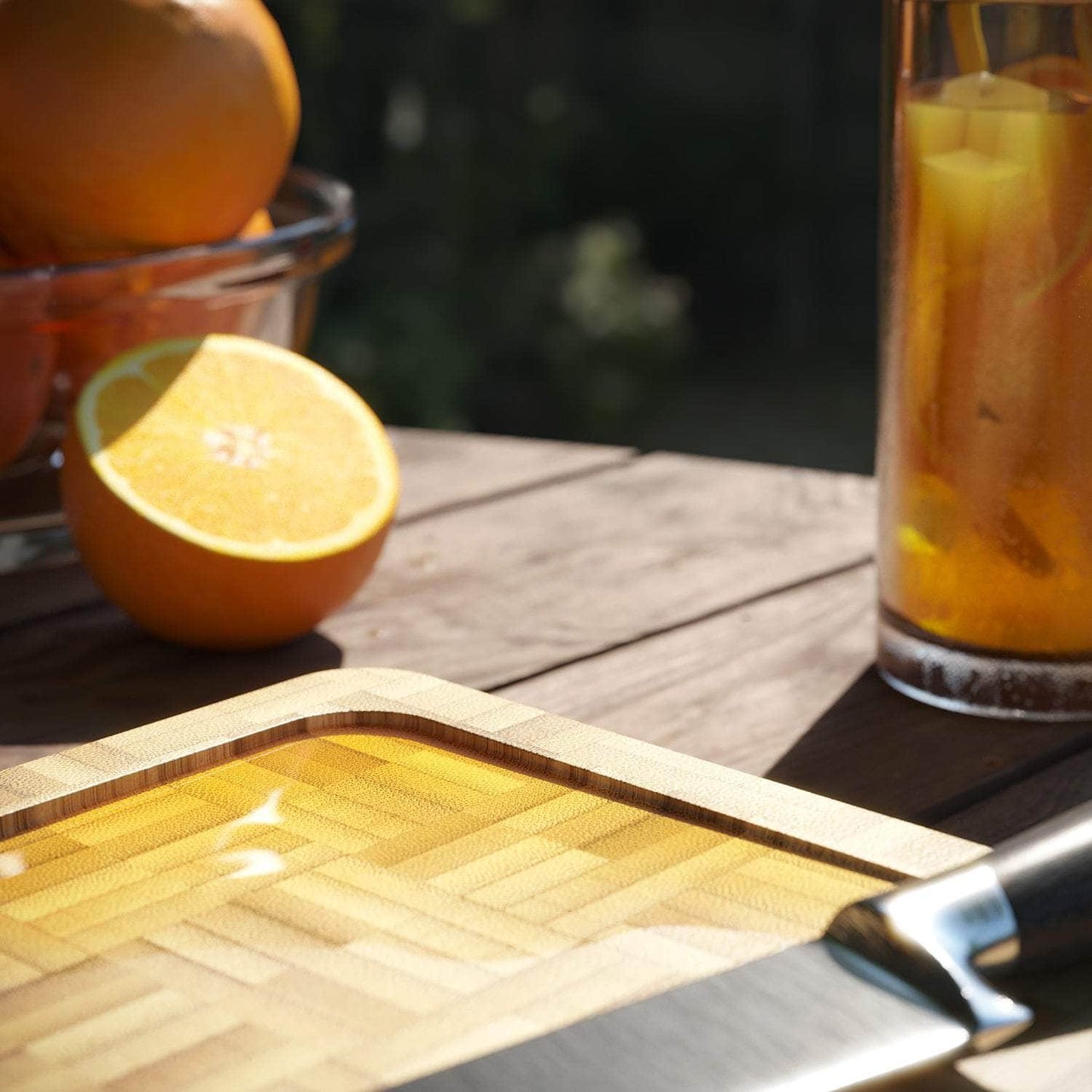 Bamboo chopping board – solid wood breakfast board made of FSC-certified bamboo, size M, by KD Essentials