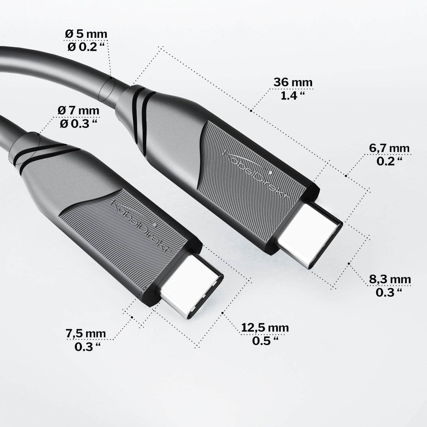 USB-C-Kabel - USB 4.0, Power Delivery 3, Thunderbolt 4, schwarz - 2m