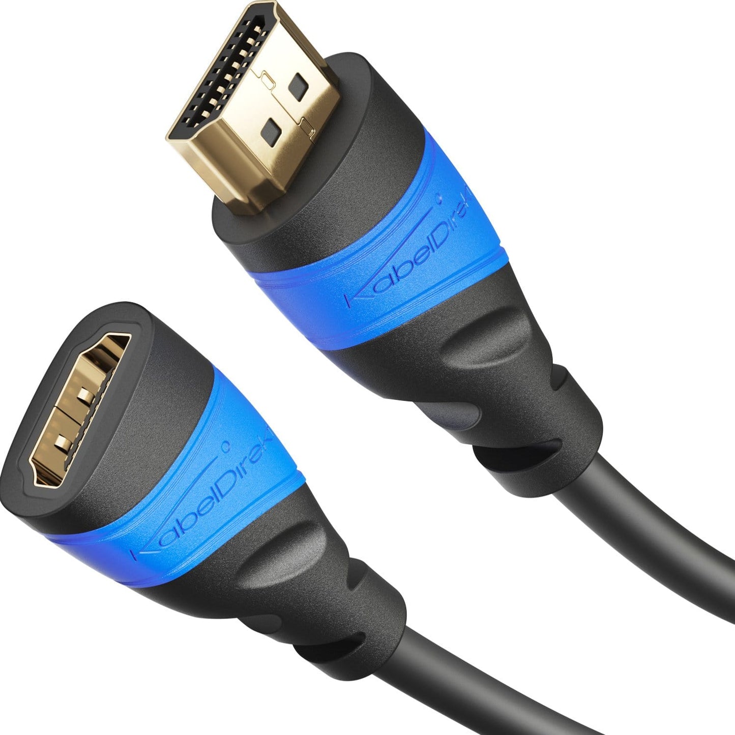 HDMI Verlängerungskabel – kompatibel mit HDMI 2.0a/b 2.0, 1.4a, 4K Ultra HD, 3D, 1080p, HDR, ARC, Ethernet