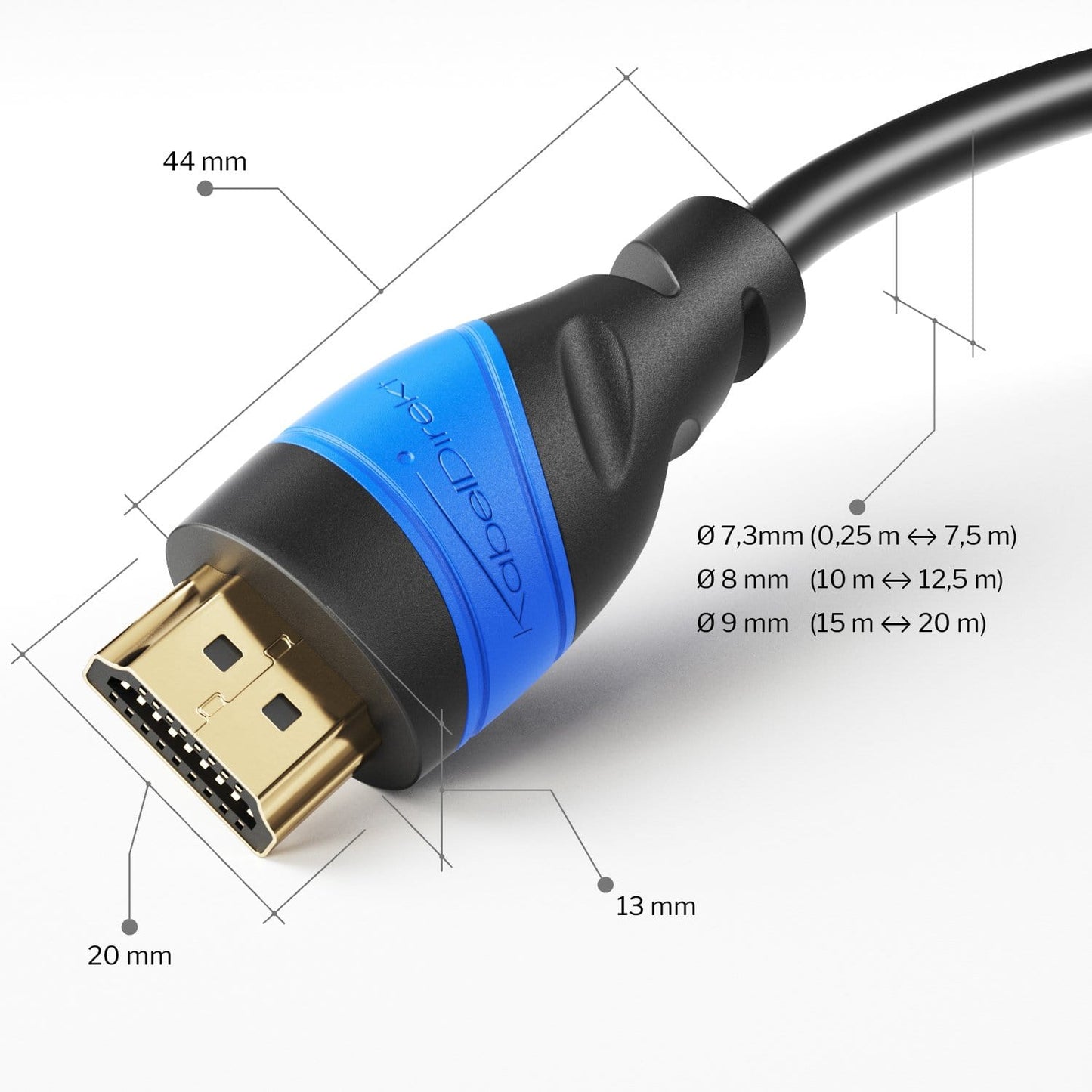 HDMI Verlängerungskabel – kompatibel mit HDMI 2.0a/b 2.0, 1.4a, 4K Ultra HD, 3D, Full HD, 1080p, HDR, ARC, Ethernet