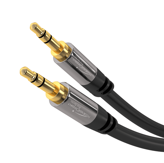 Câble AUX & jack 3,5 mm - câble audio stéréo, enveloppe métallique quasi-indestructible