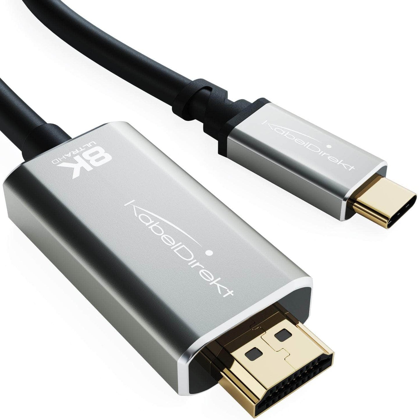 USB-C- auf HDMI-2.1-Adapterkabel mit Metallsteckern – 1,8 m – für 8K/60 Hz und 4K/120 Hz