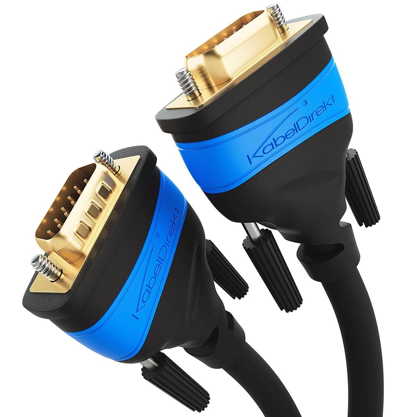 VGA-Kabel - 15-polig, Full HD/1080p, 3D-fähig, VGA-Stecker auf VGA-Stecker, schwarz