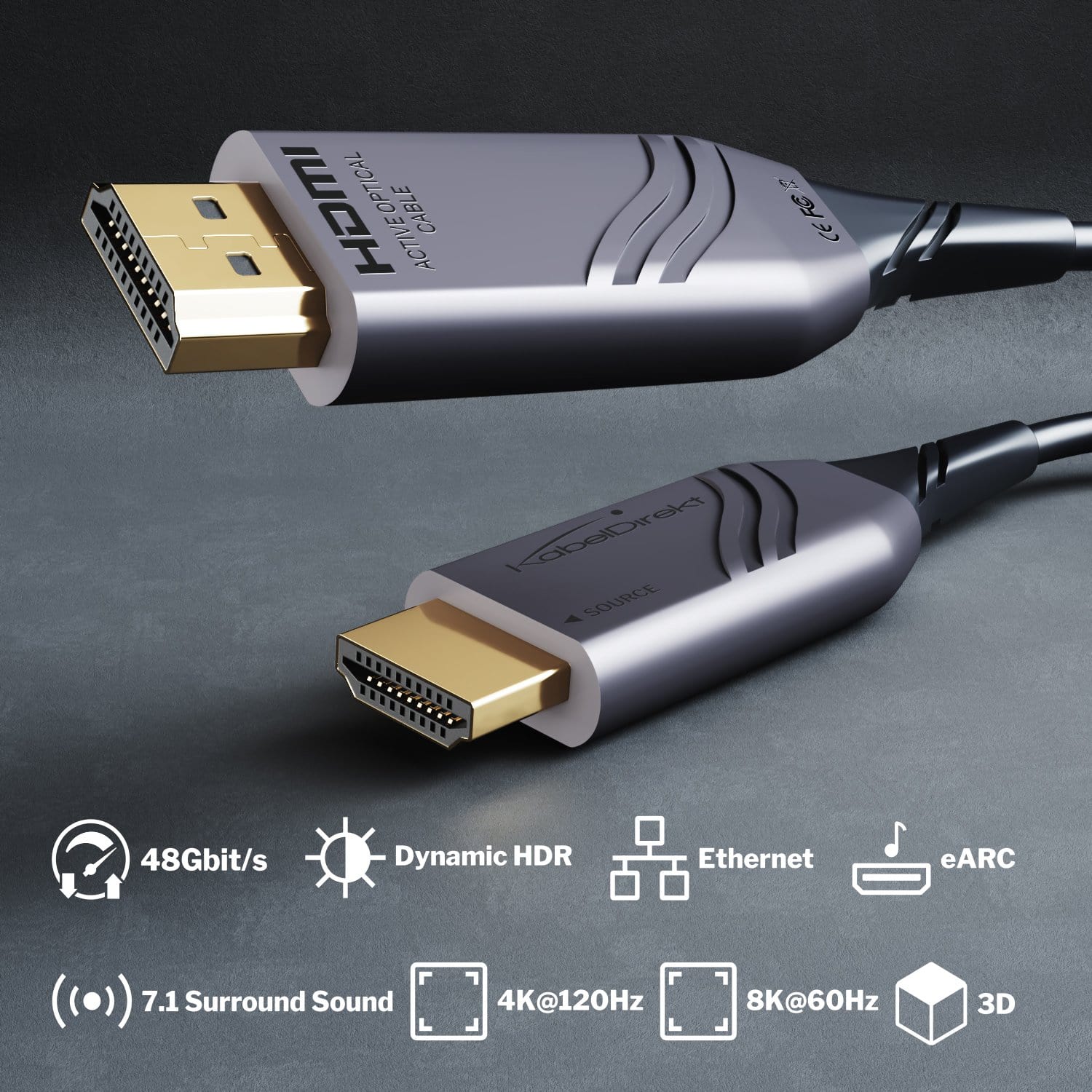 Optical 8K Ultra High Speed HDMI 2.1 Cable 8K 60Hz officially tested and certified