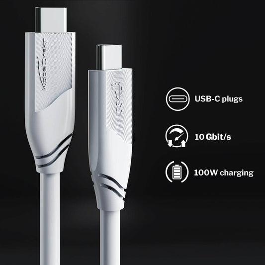 CABLE USB-A USB-C 2M BLANC : ascendeo grossiste Câbles