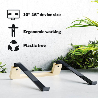 KD Essentials - Laptop stand - bamboo and metal