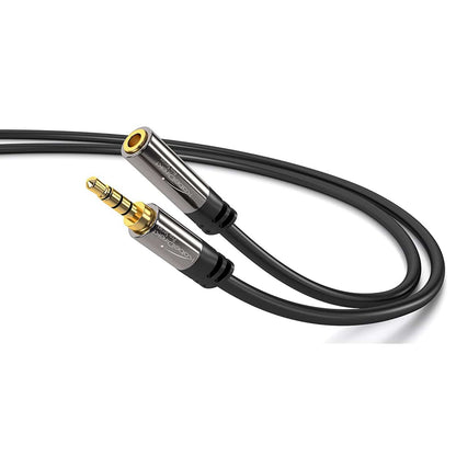 Câble d'extension Casque Micro - 3,5 mm femelle a 3,5 mm mâle, câble aux 4 pôles