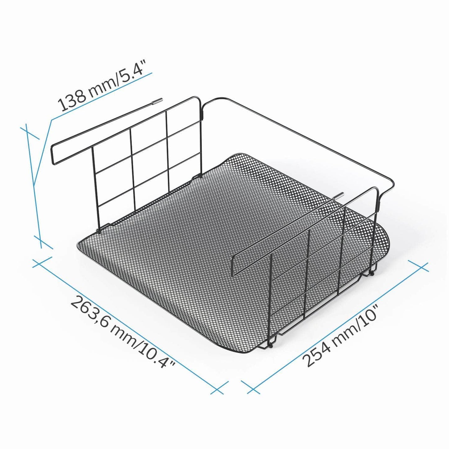 KD Essentials – 2× under-shelf storage baskets, set of two, mesh design