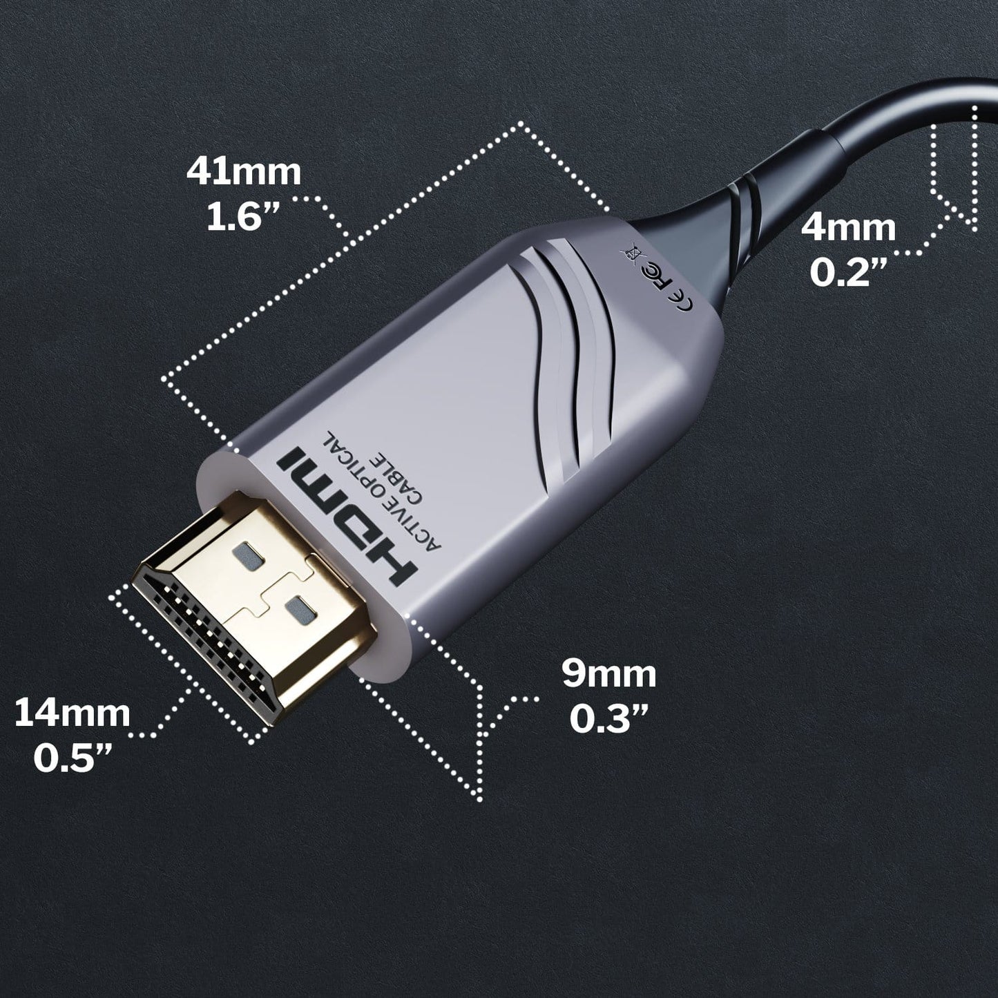  HDMI 2.1 câble optique, HDMI Ultra High Speed, certifié, gris/noir