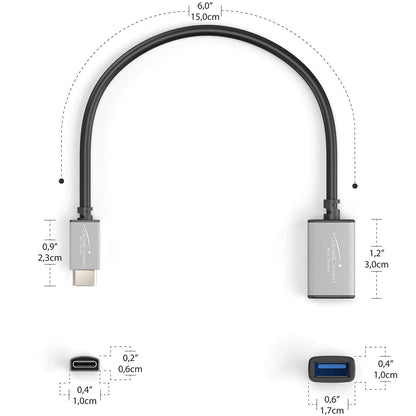 Adaptateur OTG – 0,15m – USB A 3.0 sur connecteur USB C