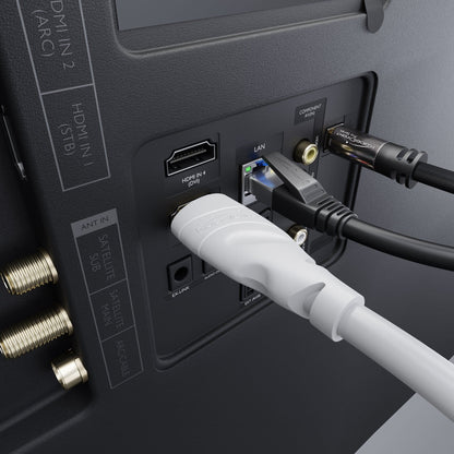 Câble HDMI High-Speed - avec Ethernet, 4K, 3D, ARC, HDR, blanc