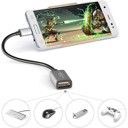 Micro-USB OTG Adapter, 15 cm – Zum Anschließen von Smartphones, Tablets und Notebooks
