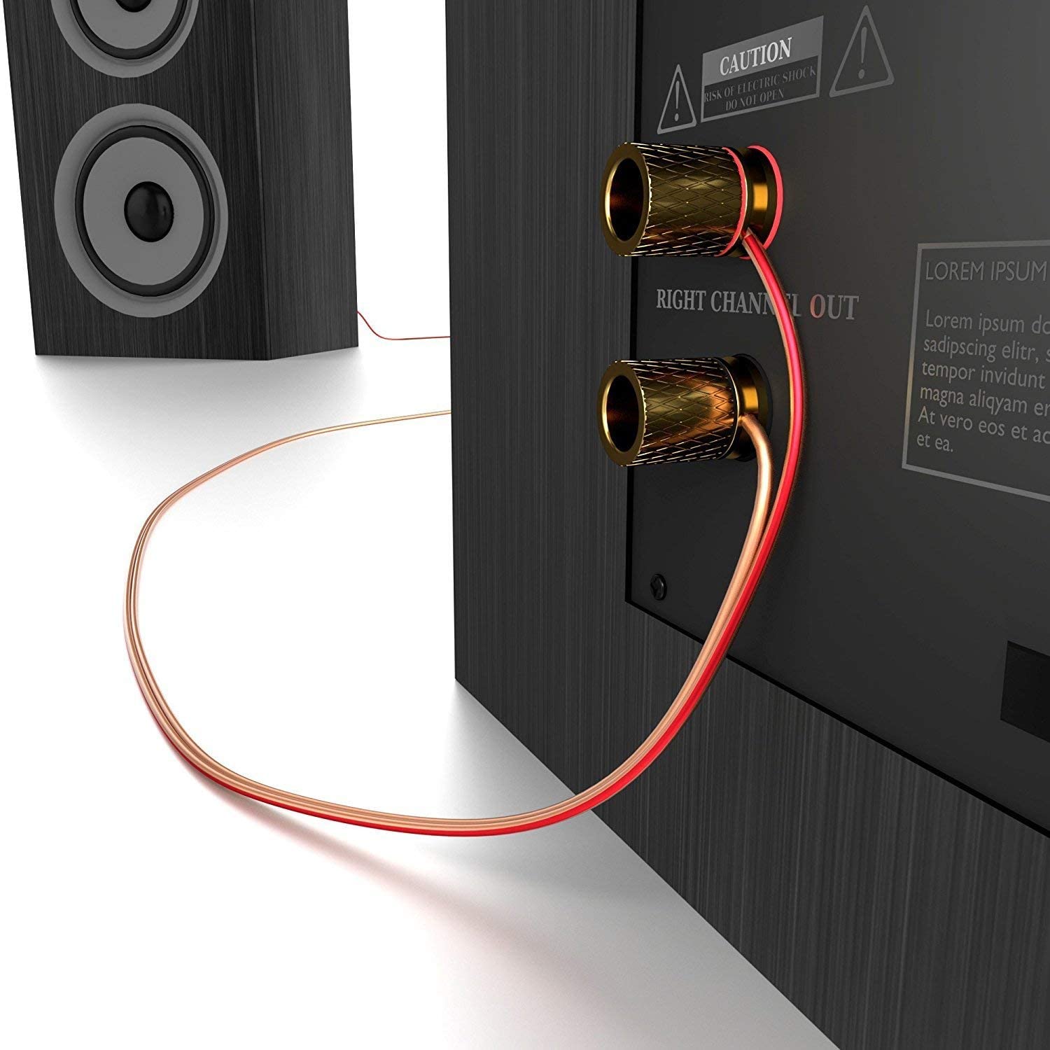 KabelDirekt – Câble d'enceinte en cuivre pur & câble – Fabriqué en
