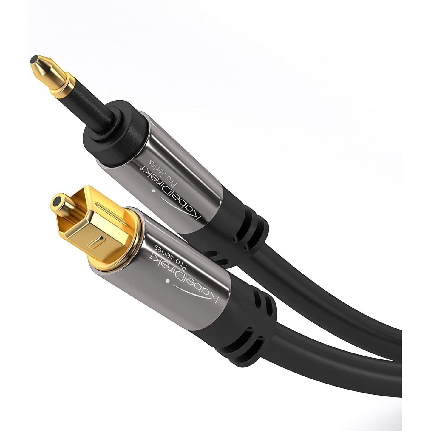 Mini-TOSLINK cable – digital audio cable, optical, TOSLINK to Mini-TOSLINK, fiber optic, black