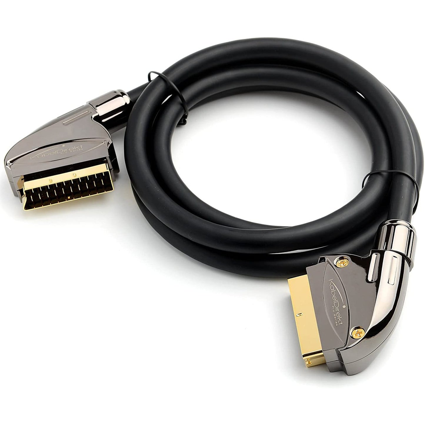 SCART-Kabel – schwarz, vergoldete Stecker