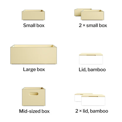 Boîtes en bambou durable de KD Essentials, empilable et combinable