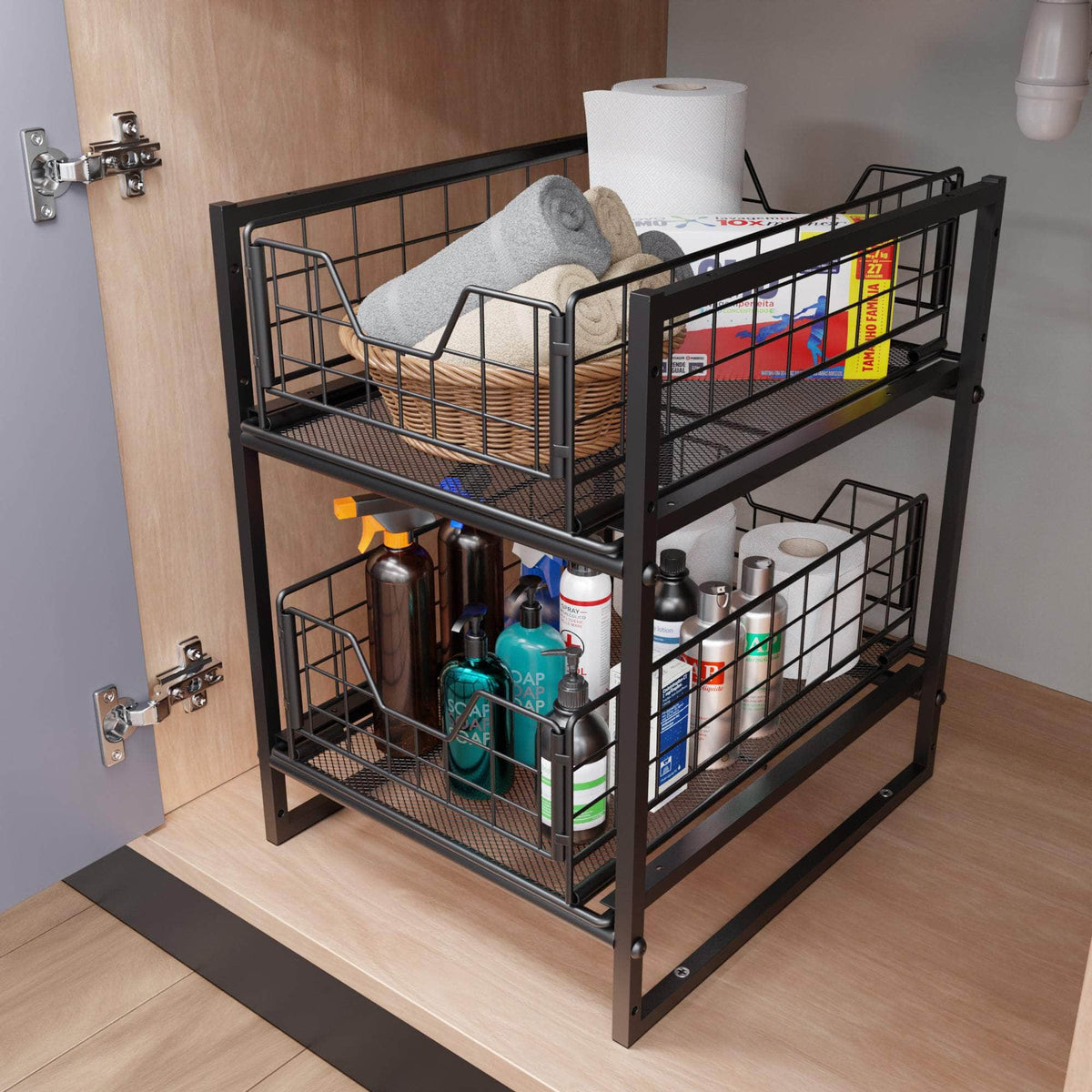KD Essentials – Spülschrank-Organizer, Küchenschrank-Regal – Vollmetal – KabelDirekt