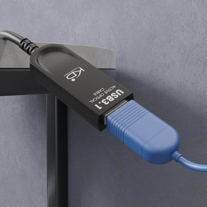 Câble de rallonge USB, optique, USB 3.1 Gen2 pour un débit jusqu’à 10 Gbit/s